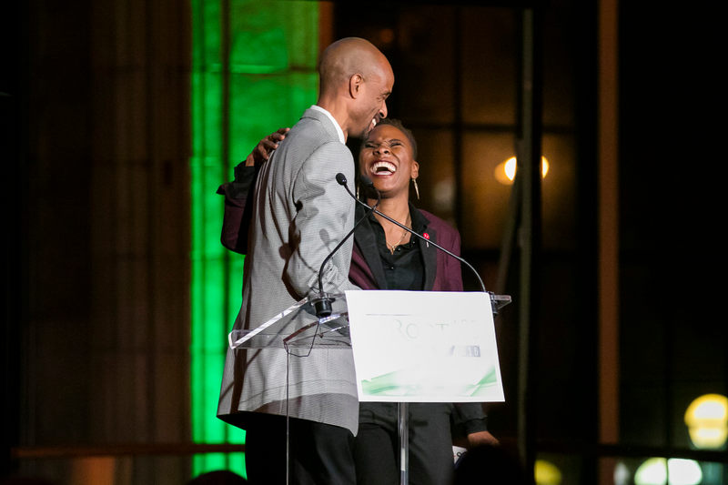 The Root 100 honorees Bomani Jones and Luvvie AjayiDerrick Davis
